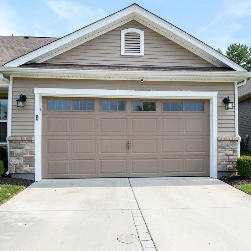 Residential sectional garage door style